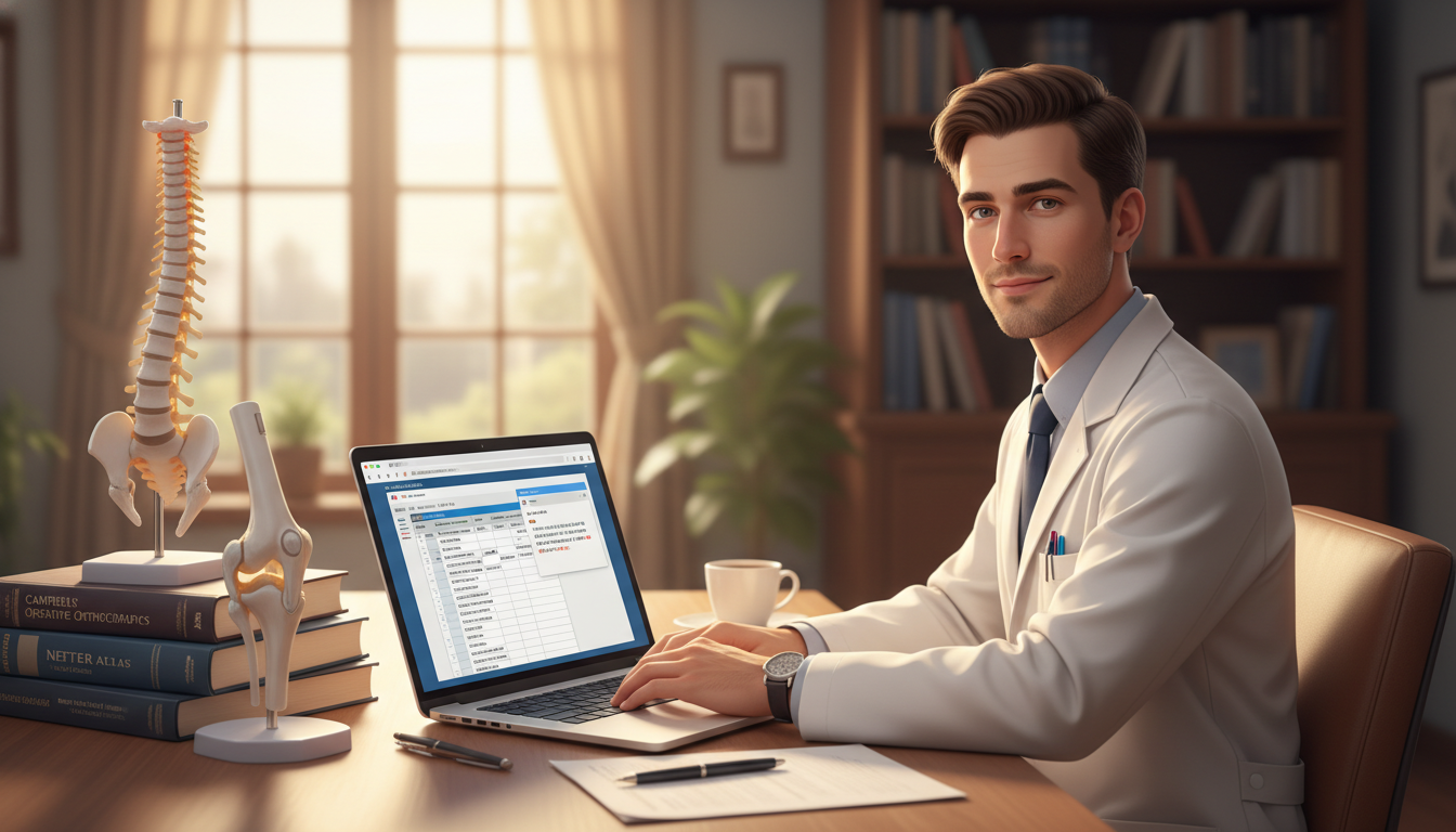 Orthopedic surgery applicant reviewing rank list and email drafts Orthopedic surgery applicant reviewing rank list and email drafts - MD graduate residency for Pre-Match Communication for MD