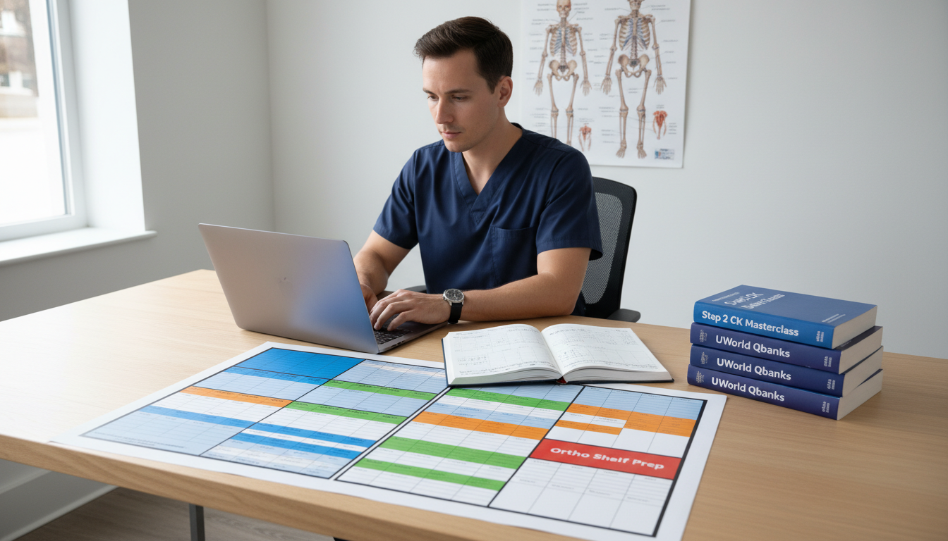 Orthopedic surgery residency applicant planning Step 2 CK study schedule - MD graduate residency for Step Score Strategy for