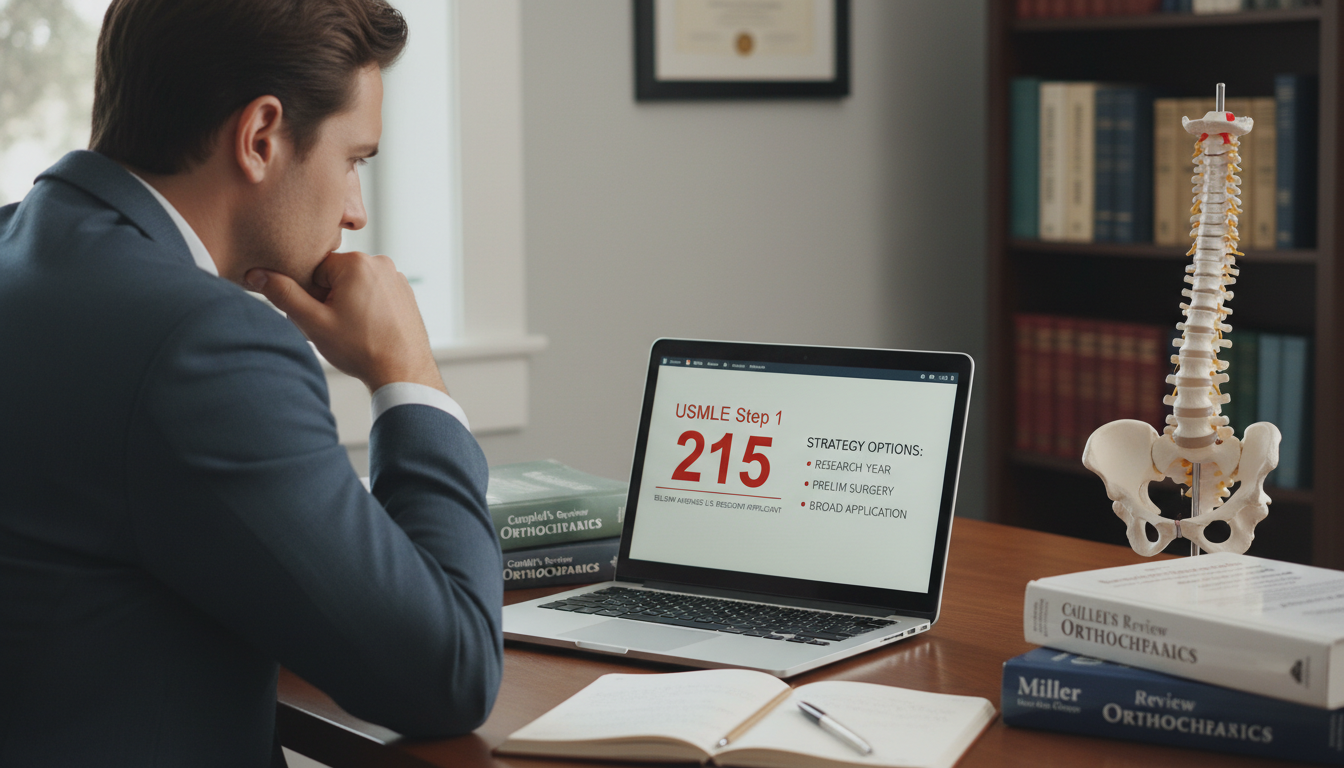 Medical graduate with low Step score planning alternative strategies for orthopedic surgery match - MD graduate residency for