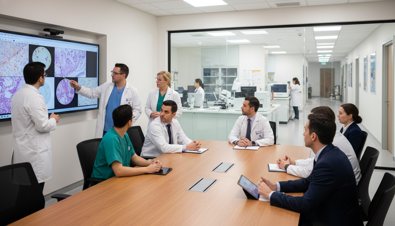 Academic pathology team in multidisciplinary conference Academic pathology team in multidisciplinary conference - MD graduate residency for Academic vs Private Practice for MD Gradu