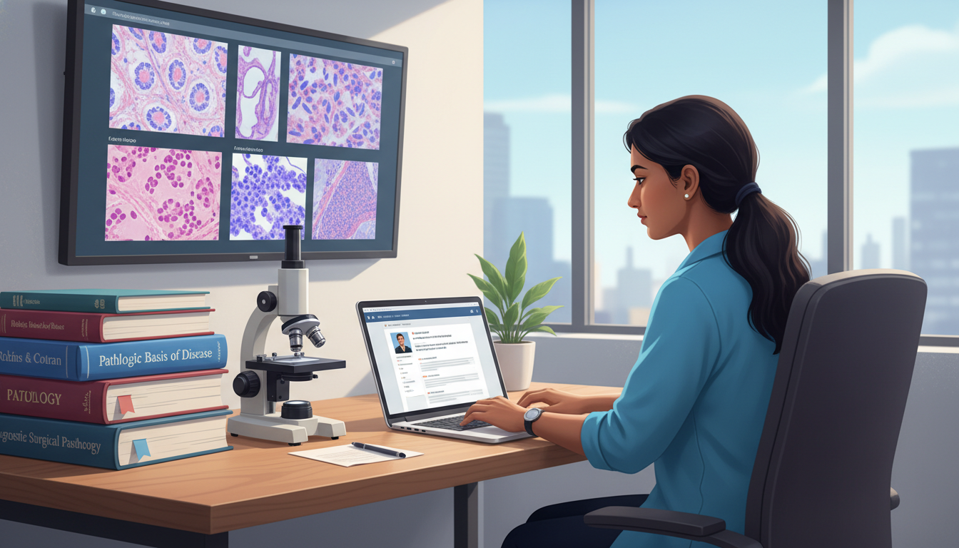 Pathology resident updating online professional profile Pathology resident updating online professional profile - MD graduate residency for Networking in Medicine for MD Graduate in