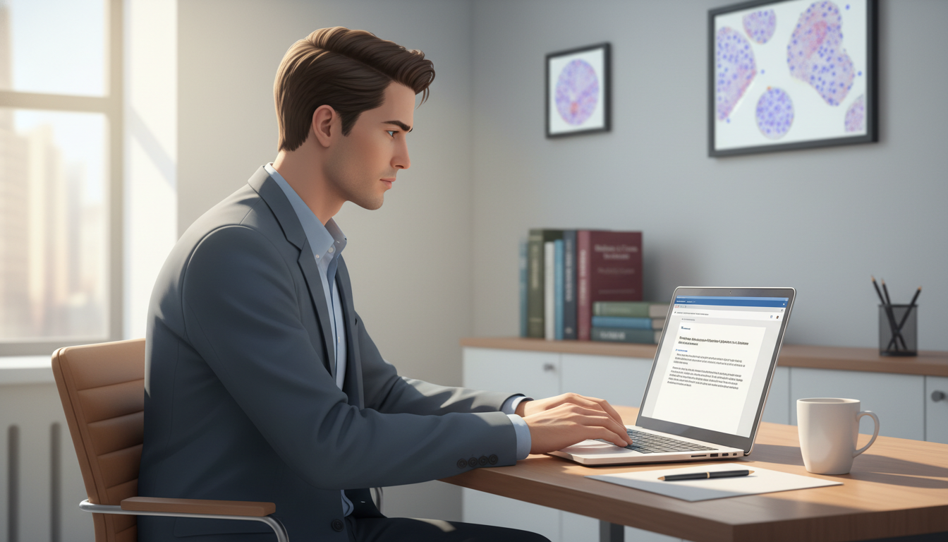 Pathology resident sending a professional email update to a program director - MD graduate residency for Pre-Match Communicat