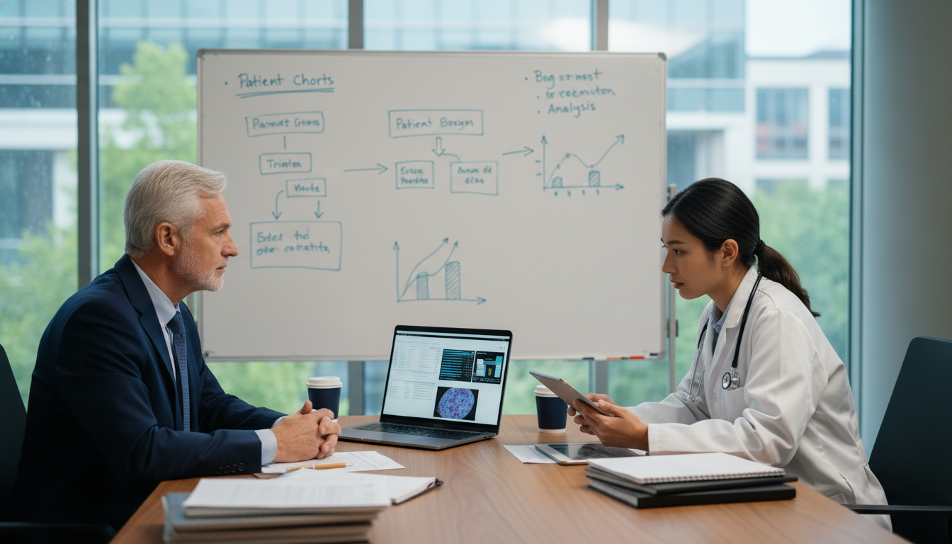 Pathology faculty mentoring resident on research project - MD graduate residency for Research Profile Building for MD Graduat