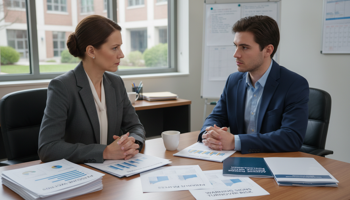 Pathology program director meeting with a concerned resident Pathology program director meeting with a concerned resident - MD graduate residency for Resident Turnover Warning Signs for