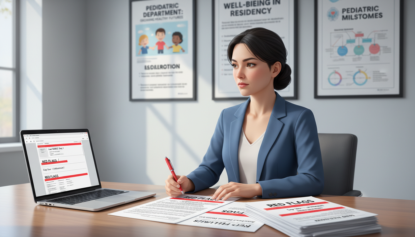 Residency program director reviewing pediatrics applications with red flags discussed Residency program director reviewing pediatrics applications with red flags discussed - MD graduate residency for Addressing