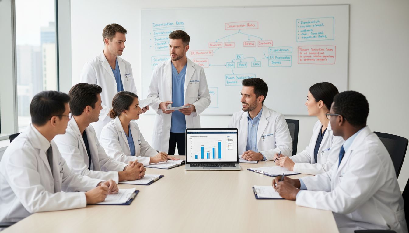 Pediatrics team meeting to plan quality improvement project Pediatrics team meeting to plan quality improvement project - MD graduate residency for Research Profile Building for MD Grad