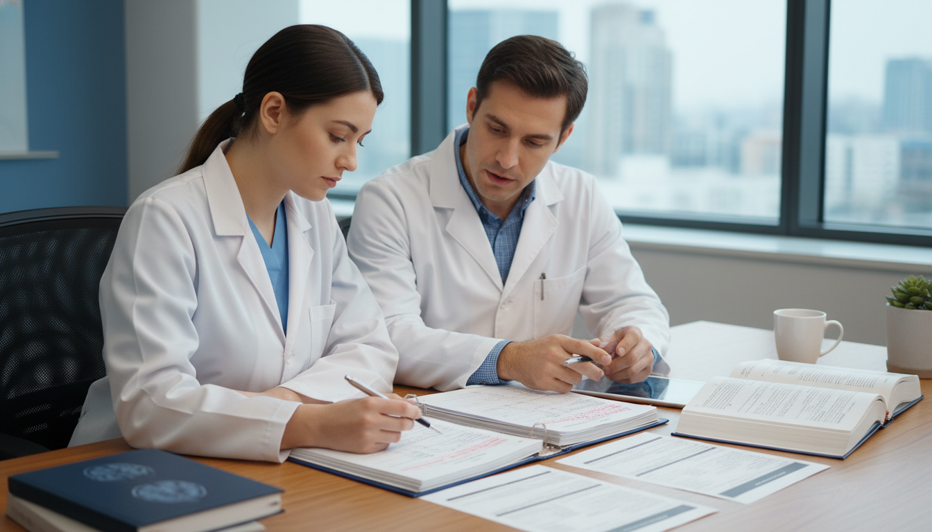 Medical student discussing integrated pediatrics-psychiatry care with mentor - MD graduate residency for Common Interview Que