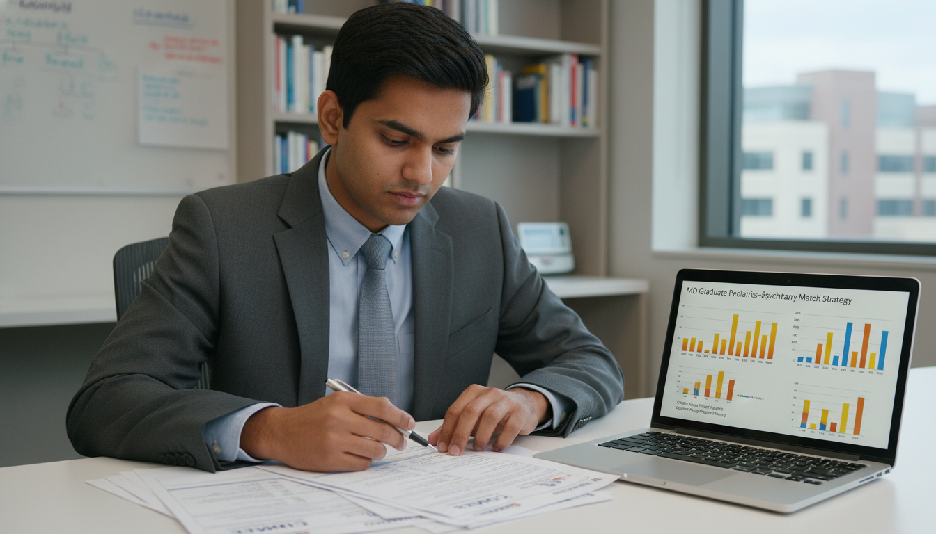 MD graduate reviewing Step 2 CK score reports for residency planning - MD graduate residency for Step Score Strategy for MD G