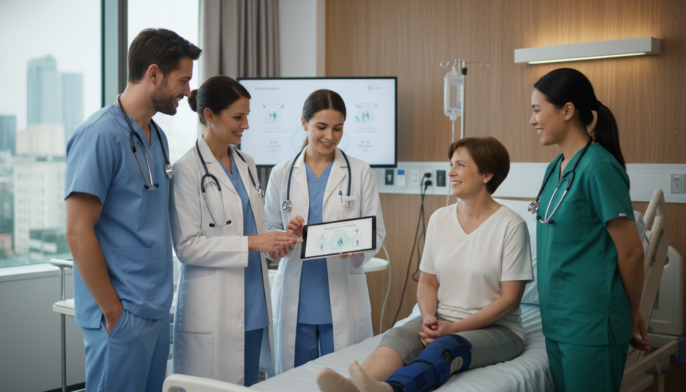 Medical student working with physiatrist and rehab team on inpatient unit Medical student working with physiatrist and rehab team on inpatient unit - MD graduate residency for Away Rotation Strategy