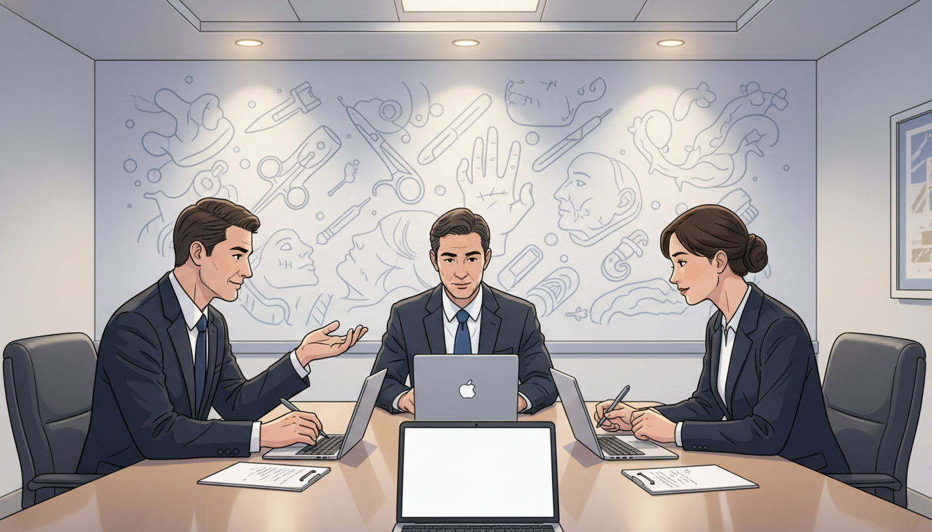 Plastic surgery residency interview panel reviewing an applicant's responses - MD graduate residency for Common Interview Que