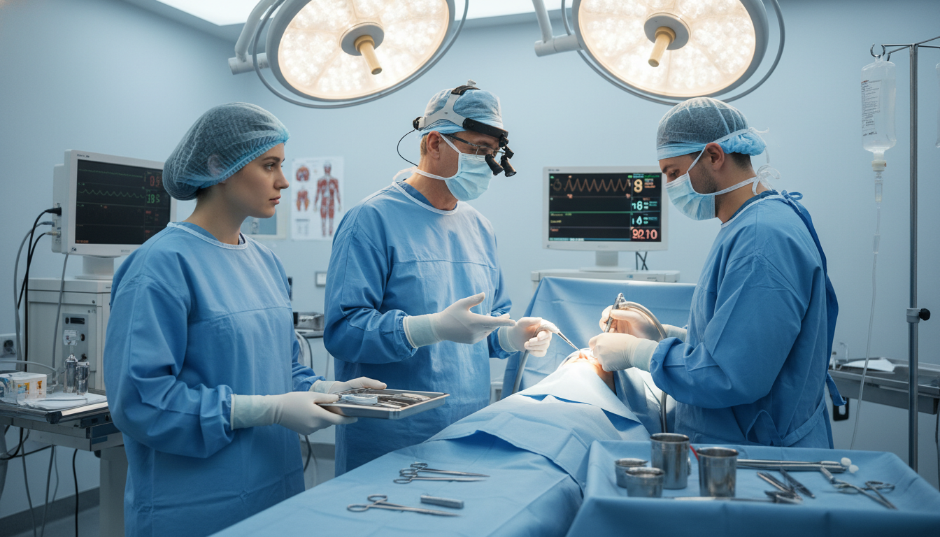 Medical student rotating on a plastic surgery service in the operating room Medical student rotating on a plastic surgery service in the operating room - MD graduate residency for Letters of Recommenda