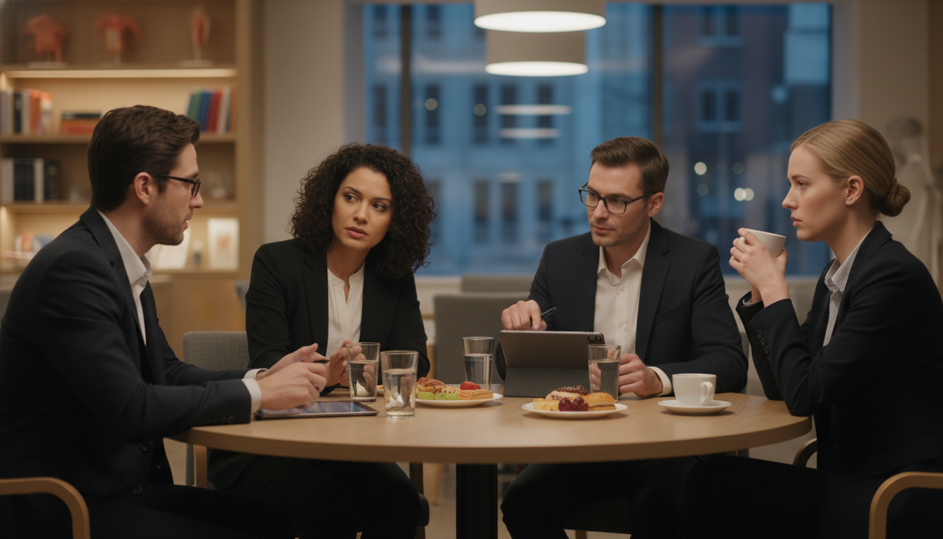 Plastic surgery residents at a pre-interview social event discussing program culture Plastic surgery residents at a pre-interview social event discussing program culture - MD graduate residency for Resident Tur