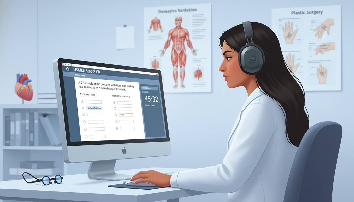 MD graduate taking a timed USMLE Step 2 CK practice exam MD graduate taking a timed USMLE Step 2 CK practice exam - MD graduate residency for USMLE Step 2 CK Preparation for MD Gradu