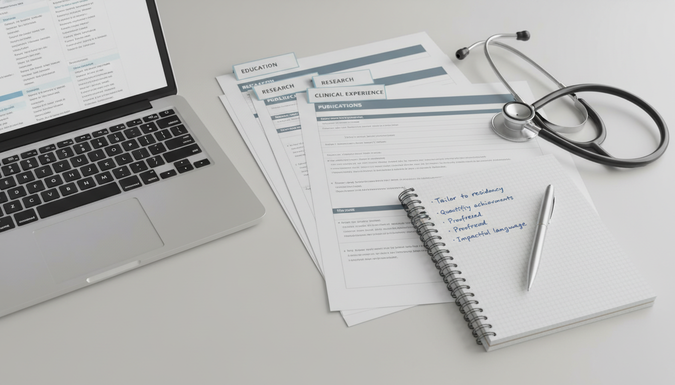 Organized CV sections for MD graduate applying to preliminary medicine Organized CV sections for MD graduate applying to preliminary medicine - MD graduate residency for CV Building for MD Graduat