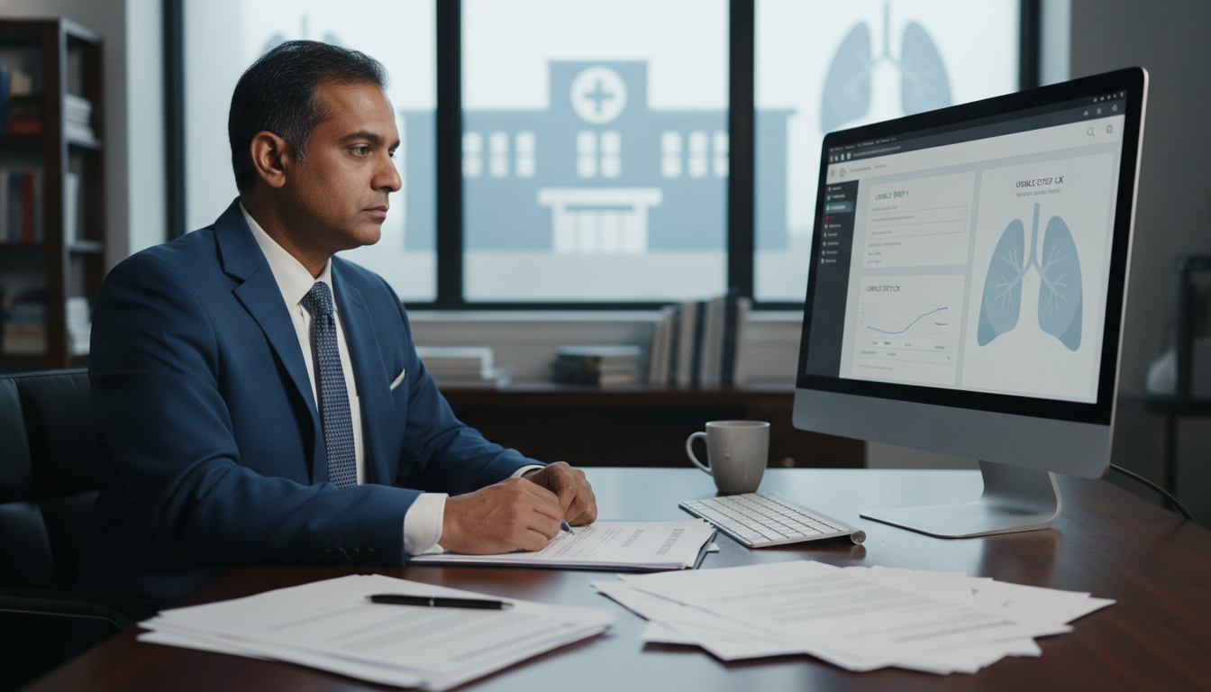 Residency program director reviewing applications with score reports and letters of recommendation Residency program director reviewing applications with score reports and letters of recommendation - MD graduate residency fo