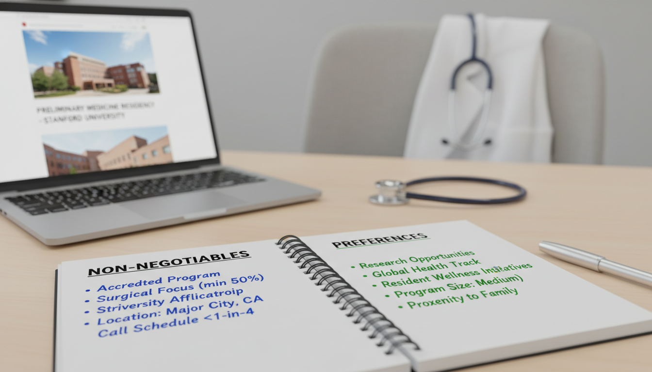 MD graduate listing priorities for preliminary medicine residency search MD graduate listing priorities for preliminary medicine residency search - MD graduate residency for How to Research Programs