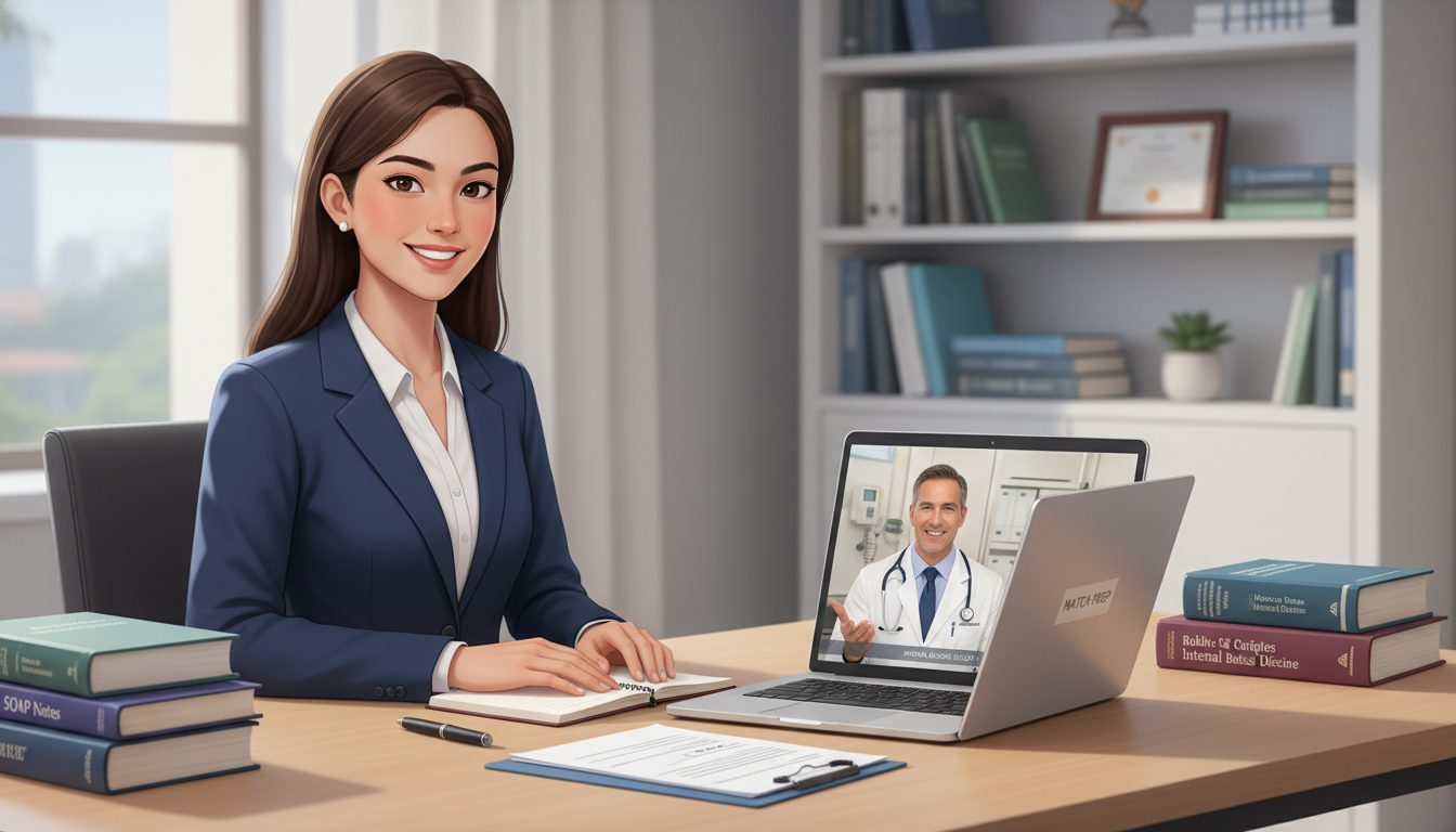 MD graduate in virtual SOAP interview with internal medicine faculty - MD graduate residency for SOAP Preparation for MD Grad