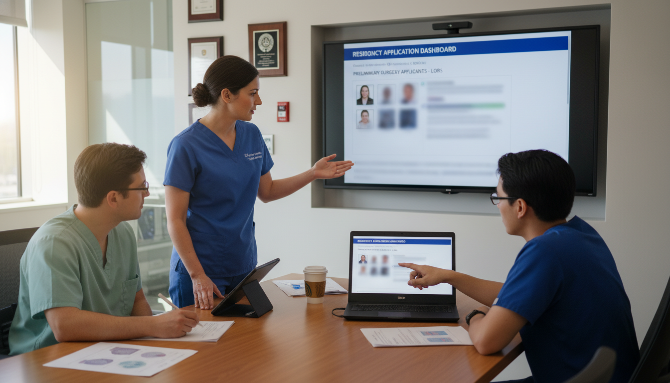 Surgical team collaborating with resident for letter of recommendation Surgical team collaborating with resident for letter of recommendation - MD graduate residency for Letters of Recommendation