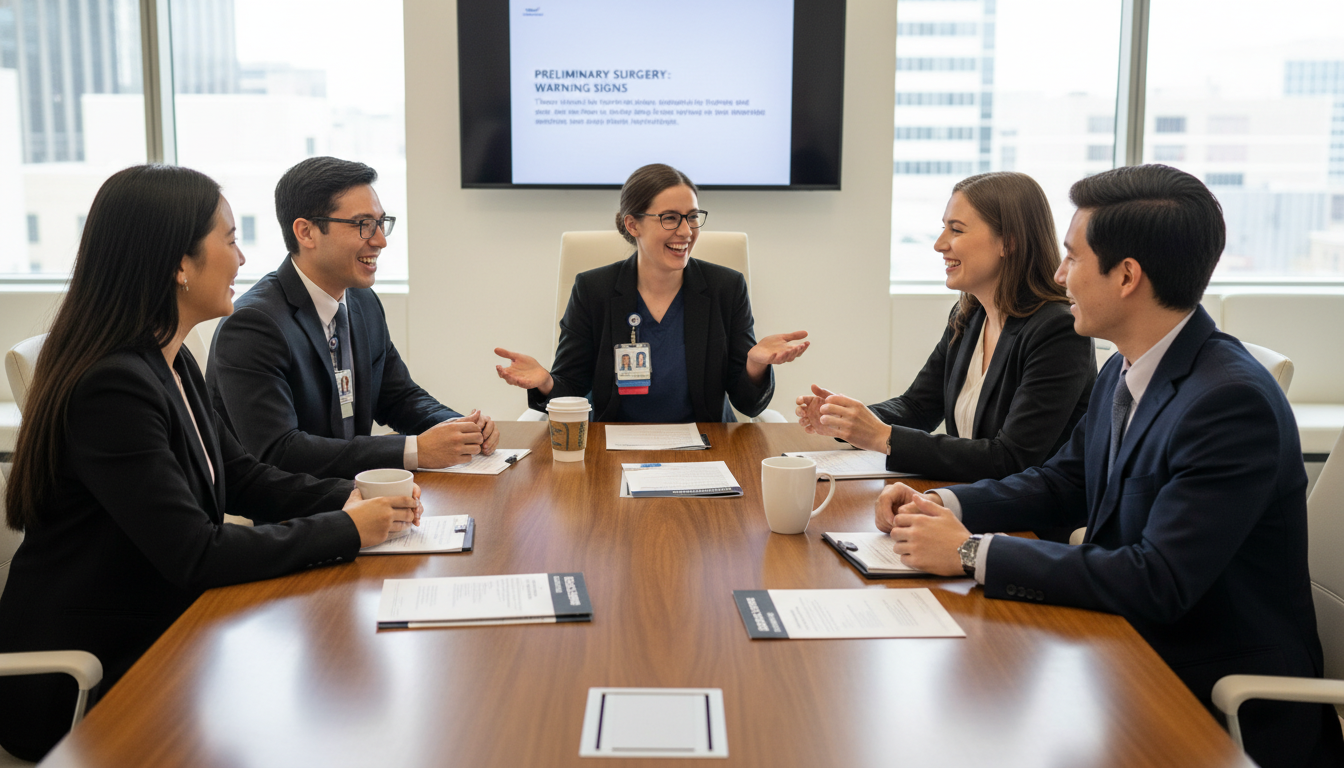 Surgical residency applicants speaking with residents on interview day Surgical residency applicants speaking with residents on interview day - MD graduate residency for Resident Turnover Warning