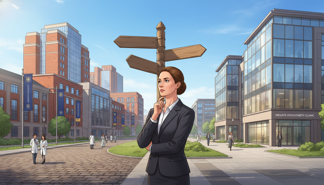 Choosing Between Academic vs Private Practice for Psychiatry MD Graduates