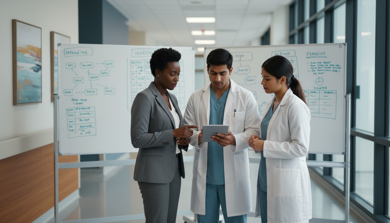 Psychiatry resident team interacting during rounds Psychiatry resident team interacting during rounds - MD graduate residency for Letters of Recommendation for MD Graduate in P