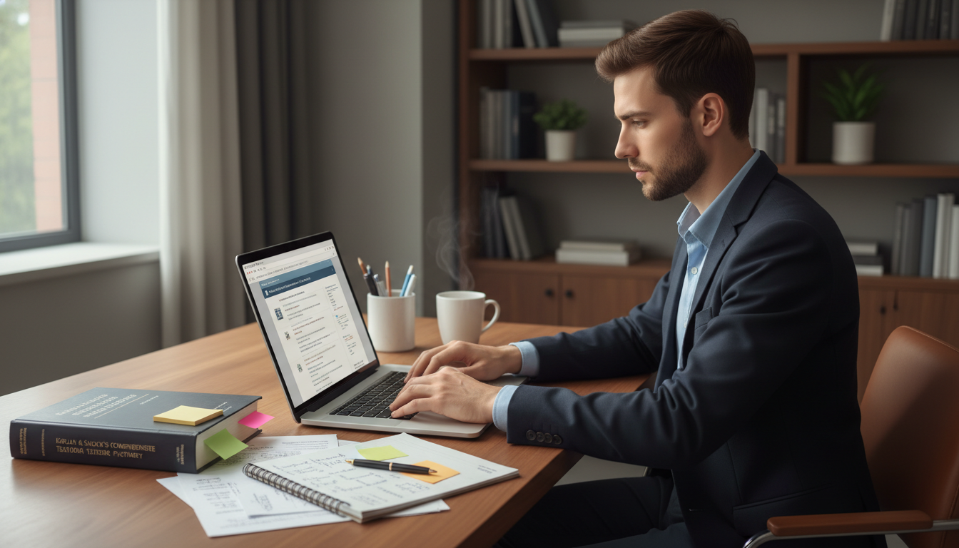 Medical graduate reviewing residency match correspondence on laptop Medical graduate reviewing residency match correspondence on laptop - MD graduate residency for Pre-Match Communication for M