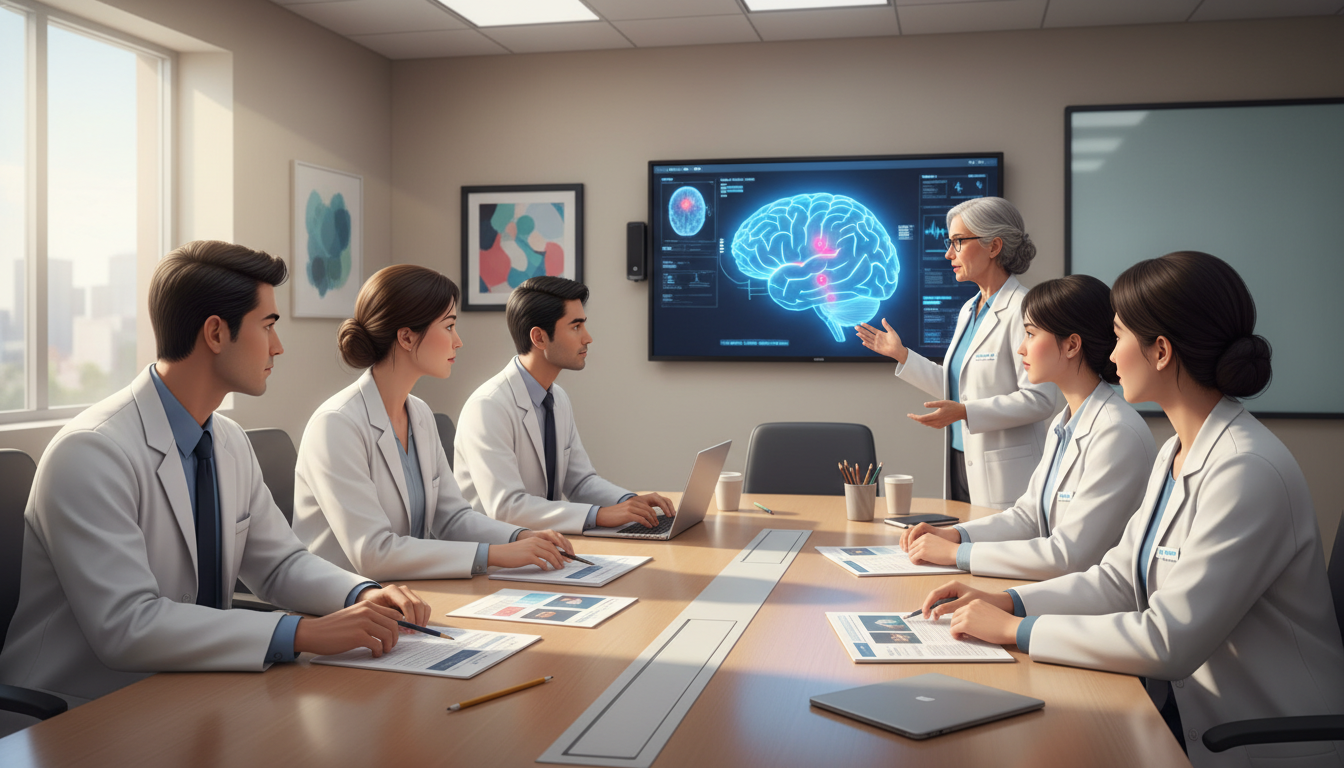 Psychiatry residents collaborating during case conference - MD graduate residency for Program Selection Strategy for MD Gradu