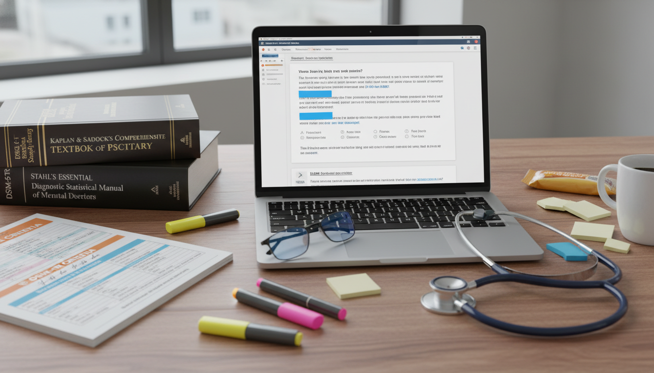 Question bank interface and psychiatry resources for Step 2 CK Question bank interface and psychiatry resources for Step 2 CK - MD graduate residency for USMLE Step 2 CK Preparation for MD