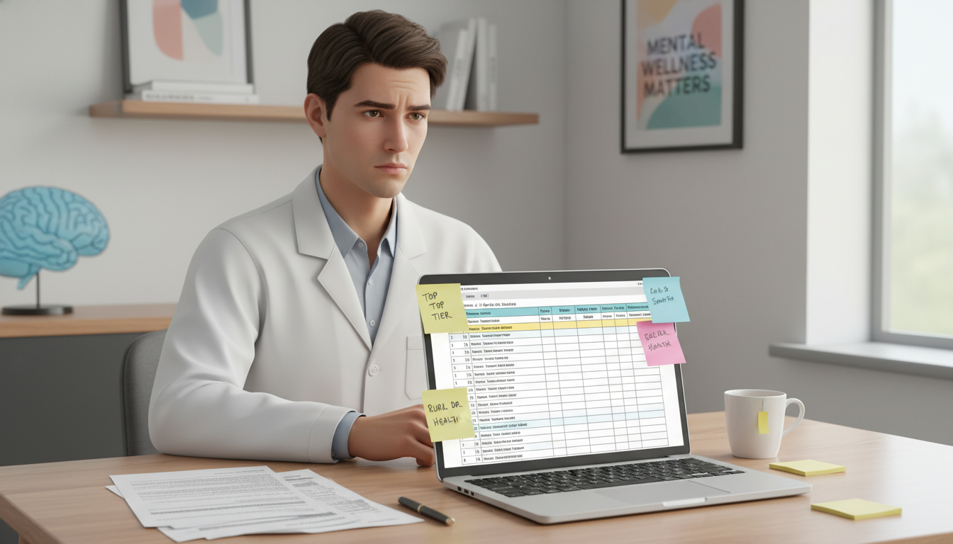 Residency applicant preparing psychiatry program list and application strategy - MD graduate residency for Step Score Strateg