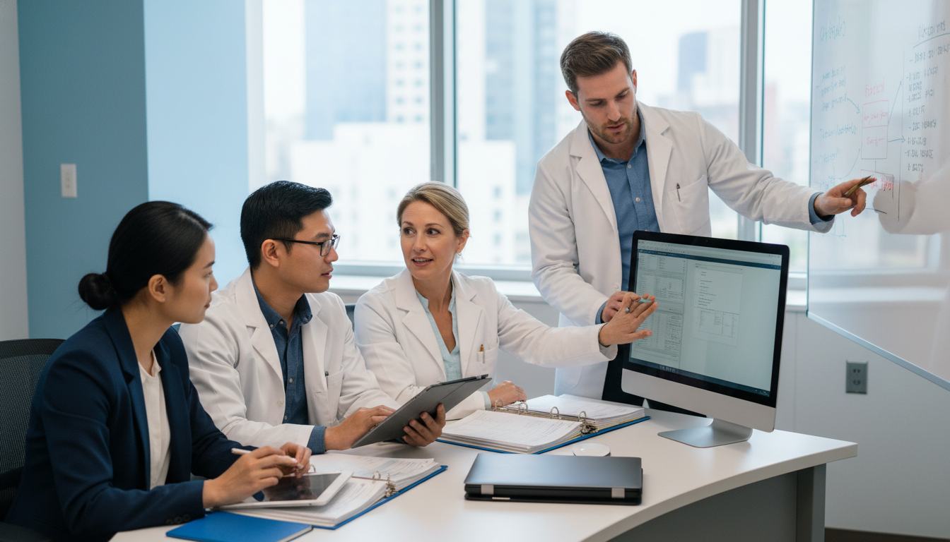 Psychiatry residents working on an inpatient unit Psychiatry residents working on an inpatient unit - MD graduate residency for Work-Life Balance Assessment for MD Graduate in