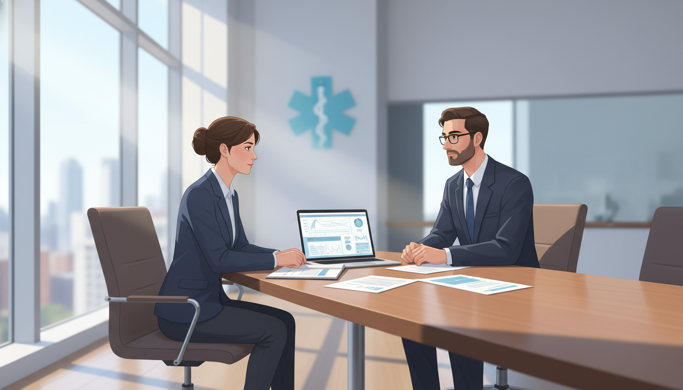 Radiation oncology resident and program director discussing residency program structure Radiation oncology resident and program director discussing residency program structure - MD graduate residency for Questions