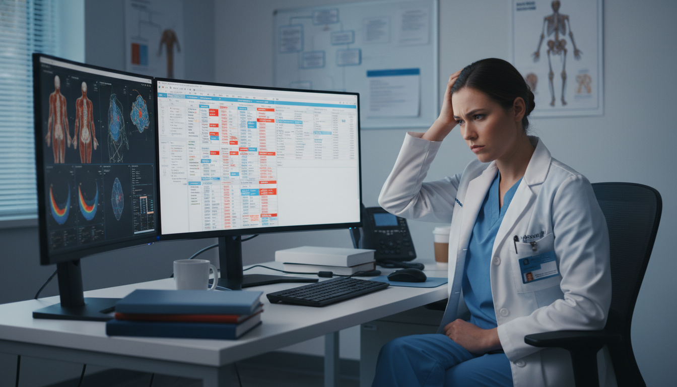 Radiation oncology resident looking concerned while reviewing schedule Radiation oncology resident looking concerned while reviewing schedule - MD graduate residency for Resident Turnover Warning