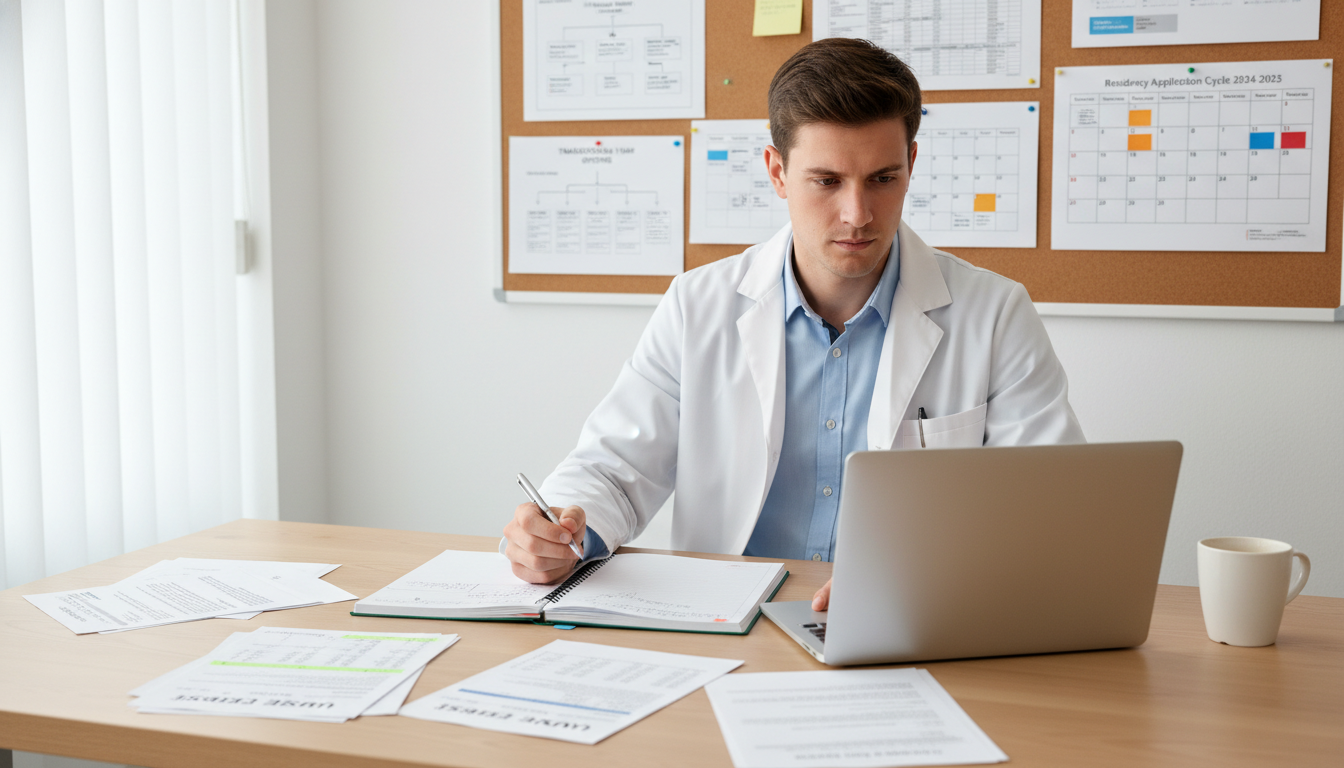 MD graduate mapping out a strategic residency application plan - MD graduate residency for Low Step Score Strategies for MD G