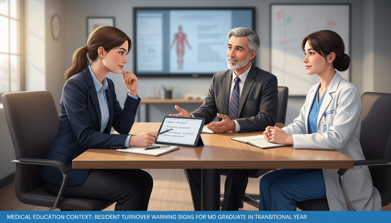 Transitional Year Resident Asking Questions During Interview Transitional Year Resident Asking Questions During Interview - MD graduate residency for Resident Turnover Warning Signs for