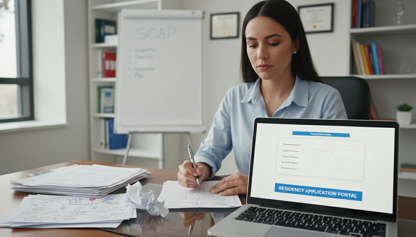 MD graduate reviewing SOAP and ERAS documents - MD graduate residency for SOAP Preparation for MD Graduate in Transitional Ye