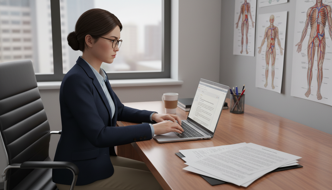 Vascular surgery resident preparing email communications about residency match Vascular surgery resident preparing email communications about residency match - MD graduate residency for Pre-Match Communic