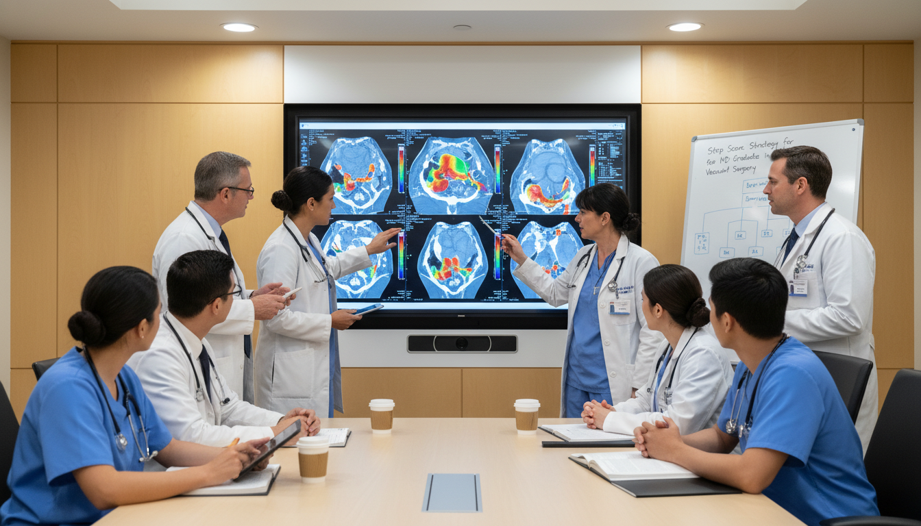 Vascular surgery team in discussion - MD graduate residency for Step Score Strategy for MD Graduate in Vascular Surgery