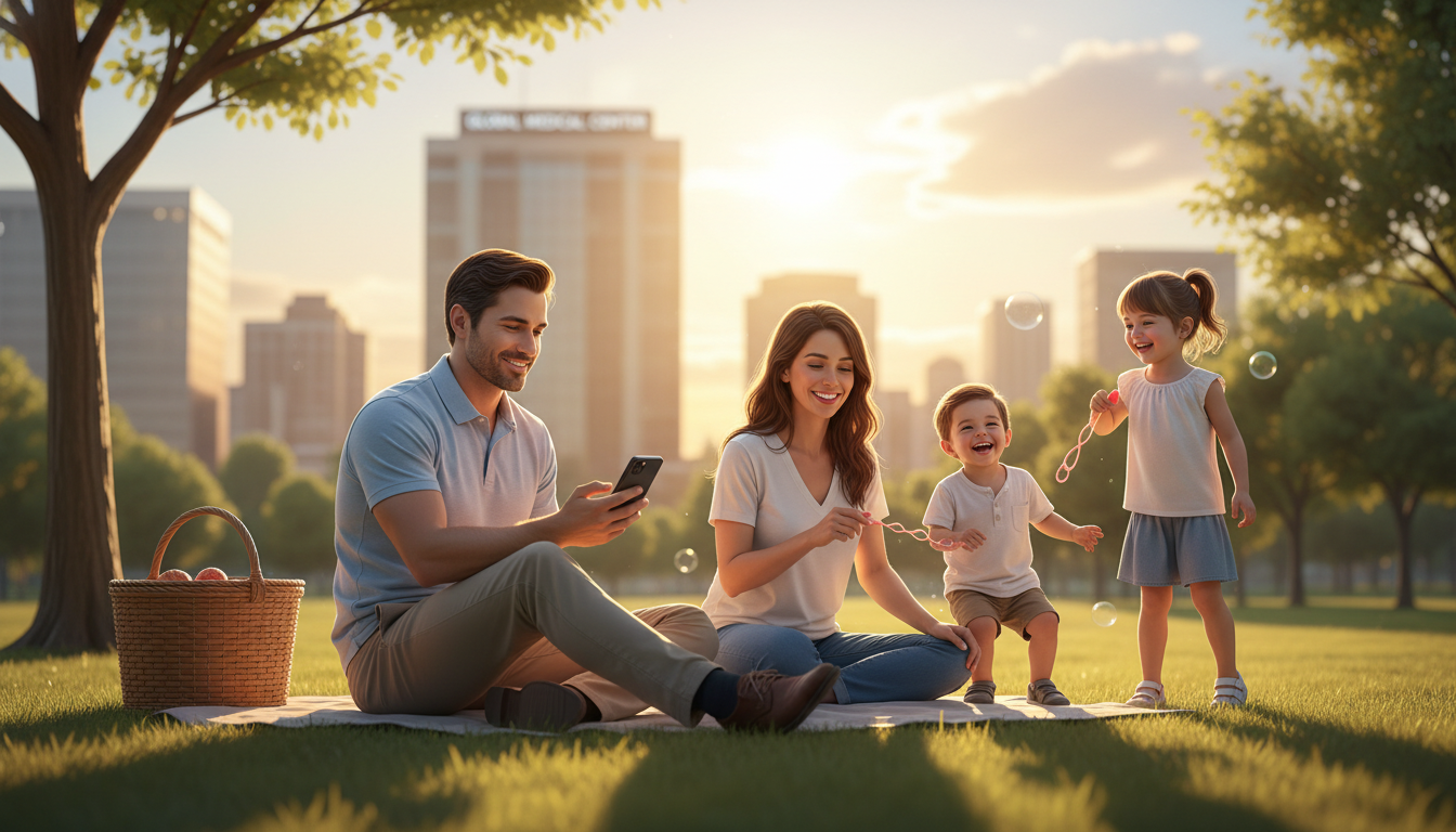 Vascular surgeon enjoying family time outside the hospital Vascular surgeon enjoying family time outside the hospital - MD graduate residency for Work-Life Balance Assessment for MD Gr