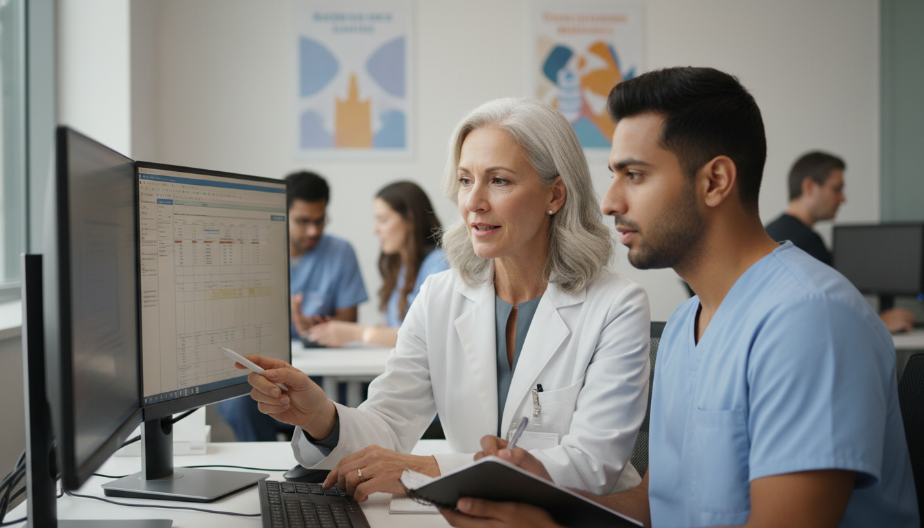 Faculty physician mentoring an international medical graduate in an addiction medicine clinic Faculty physician mentoring an international medical graduate in an addiction medicine clinic - non-US citizen IMG for Letter