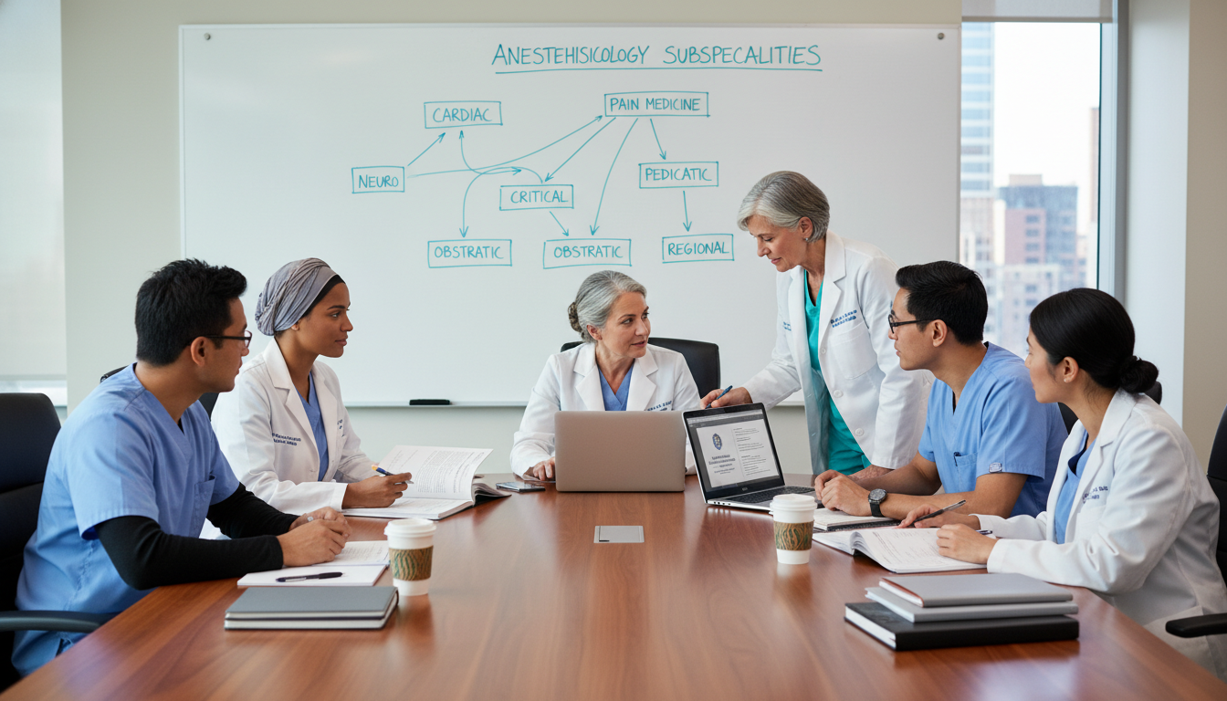 Anesthesiology resident IMGs discussing fellowship plans with a mentor - non-US citizen IMG for Fellowship Preparation for No