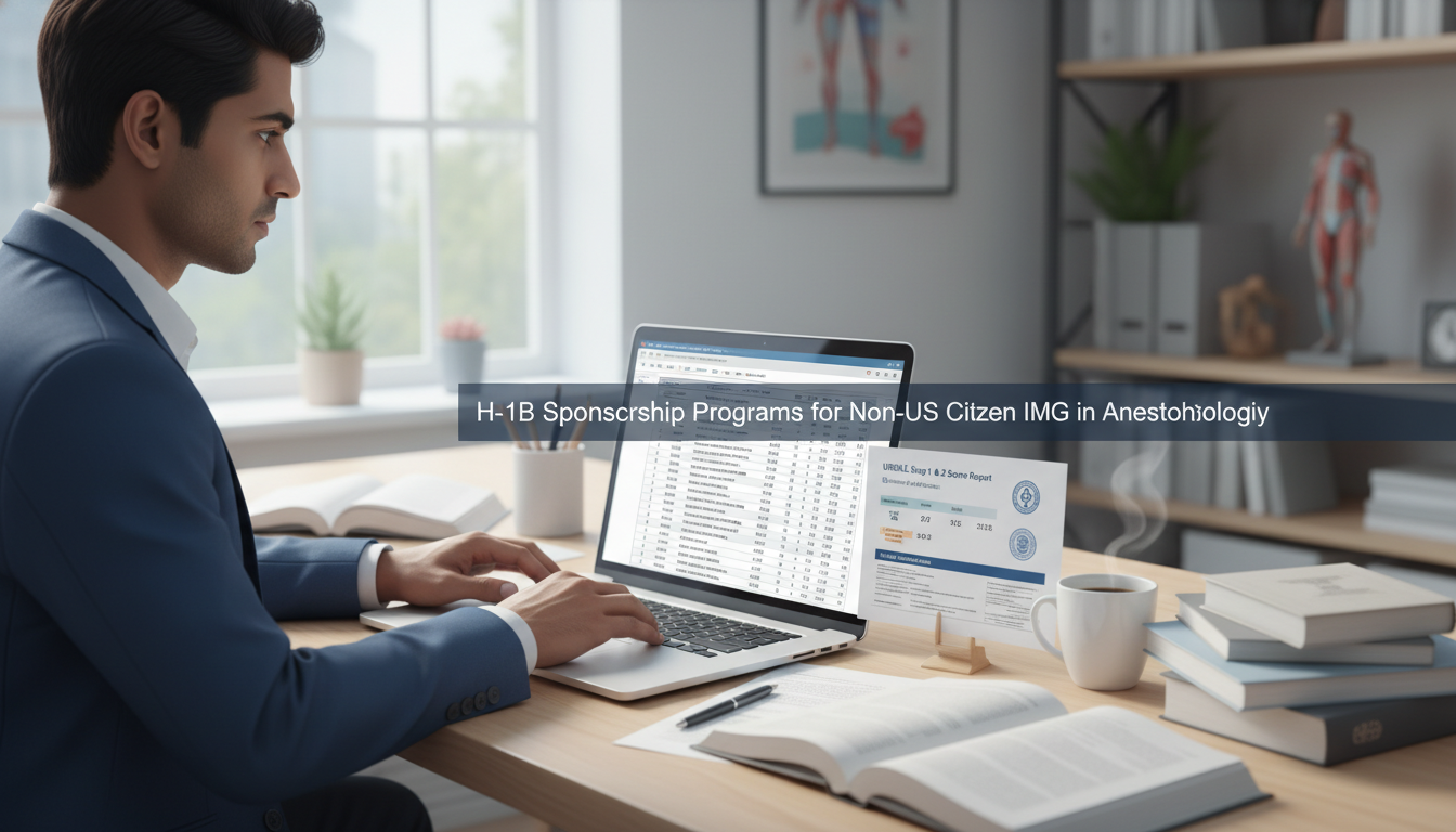 Anesthesiology residency applicant reviewing H-1B program list and requirements Anesthesiology residency applicant reviewing H-1B program list and requirements - non-US citizen IMG for H-1B Sponsorship Pro