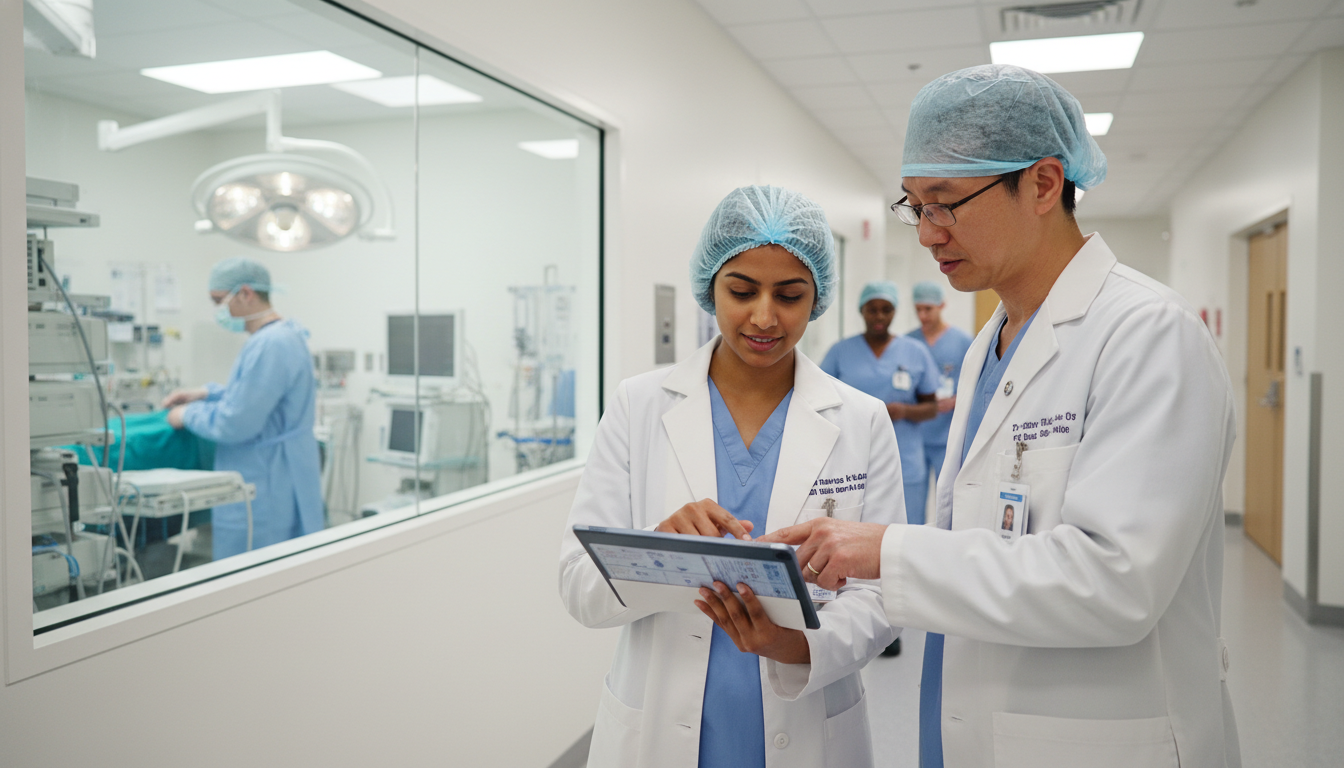 Anesthesiology resident and attending discussing case - non-US citizen IMG for Common Interview Questions for Non-US Citizen