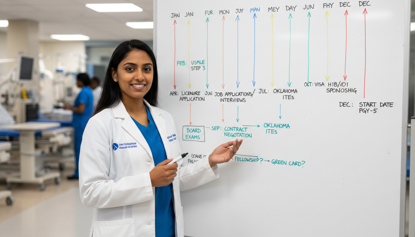 Non-US citizen anesthesiology resident mapping job search timeline - non-US citizen IMG for Job Search Timing for Non-US Citi