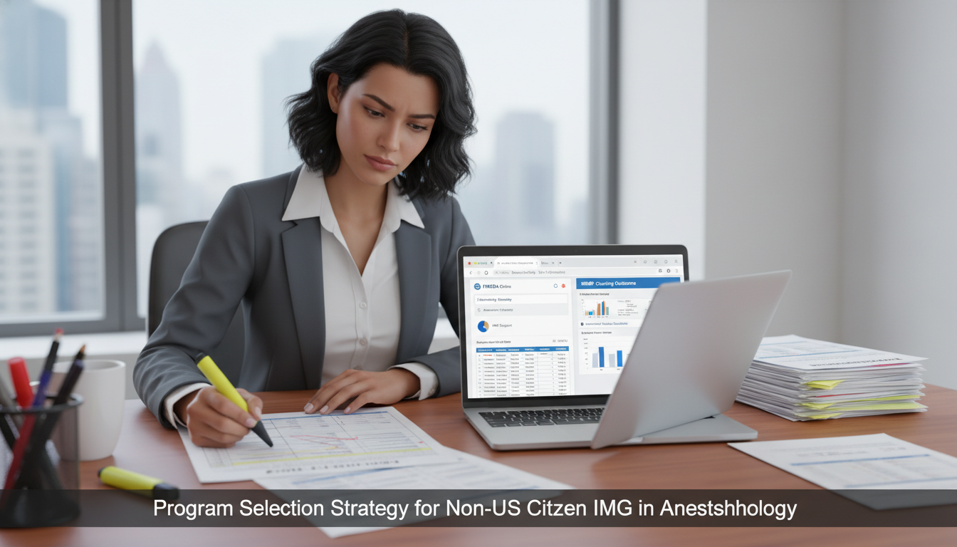 Non-US citizen IMG comparing anesthesiology residency program data - non-US citizen IMG for Program Selection Strategy for No