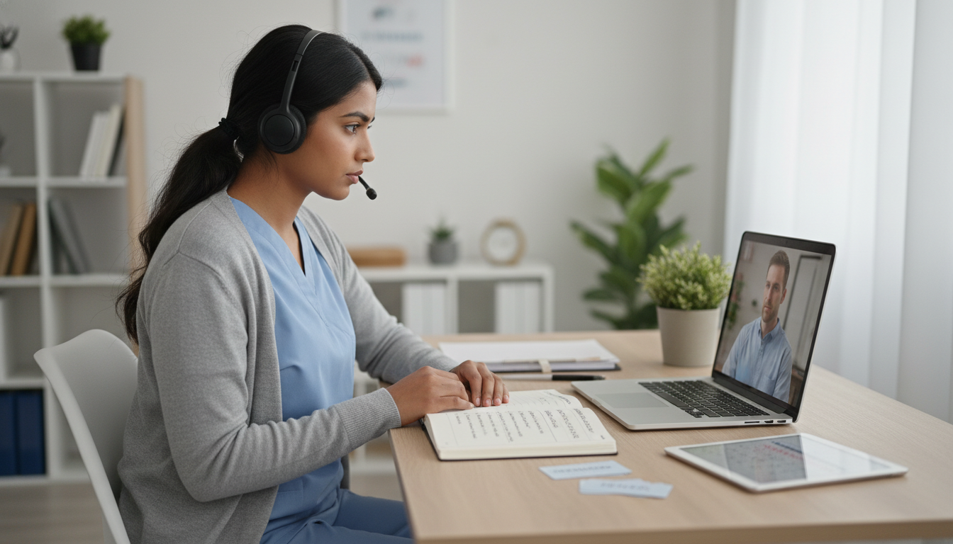 Non-US citizen IMG practicing for SOAP video interviews - non-US citizen IMG for SOAP Preparation for Non-US Citizen IMG in A