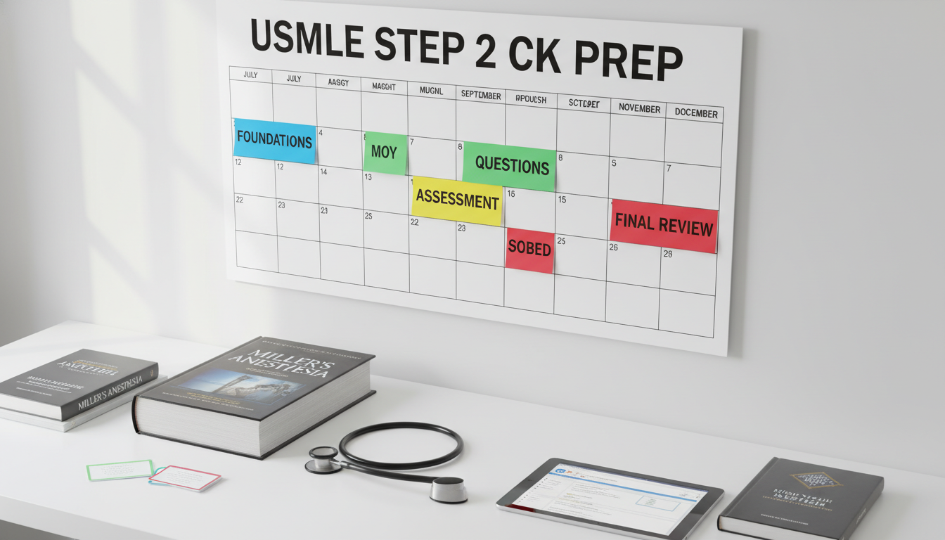 Timeline and phases of USMLE Step 2 CK preparation for anesthesiology-bound IMGs Timeline and phases of USMLE Step 2 CK preparation for anesthesiology-bound IMGs - non-US citizen IMG for USMLE Step 2 CK Pre
