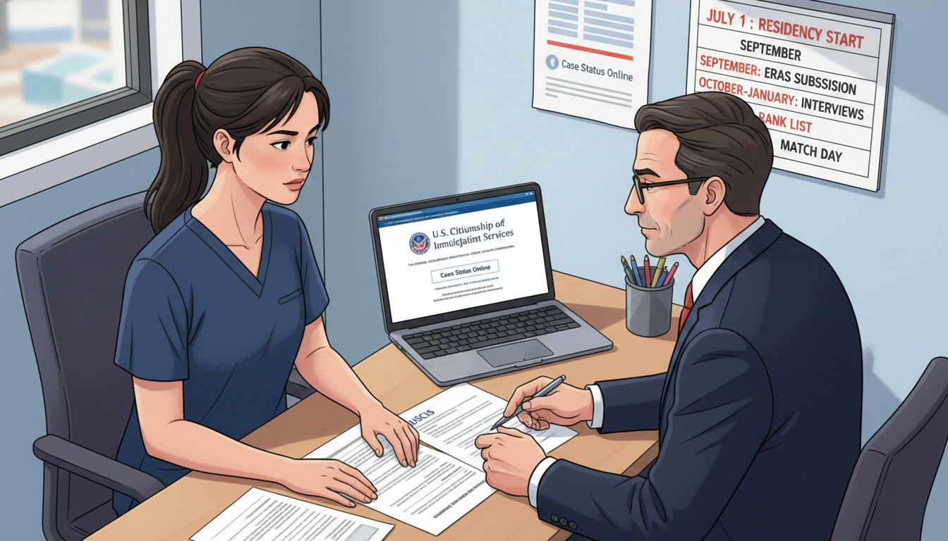 Non-US citizen IMG anesthesiology resident consulting with lawyer about residency visa Non-US citizen IMG anesthesiology resident consulting with lawyer about residency visa - non-US citizen IMG for Visa Navigati