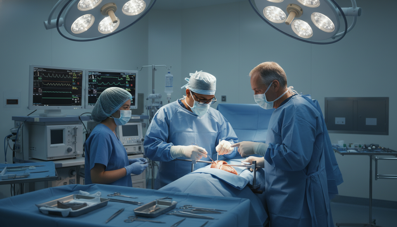 Cardiothoracic surgery resident performing a heart surgery under supervision - non-US citizen IMG for Case Volume Evaluation