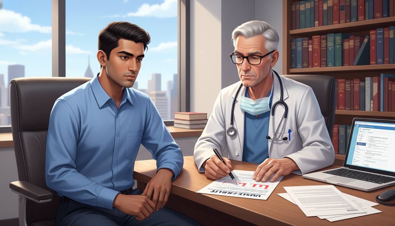 International graduate discussing exam performance with mentor - non-US citizen IMG for Low Step Score Strategies for Non-US