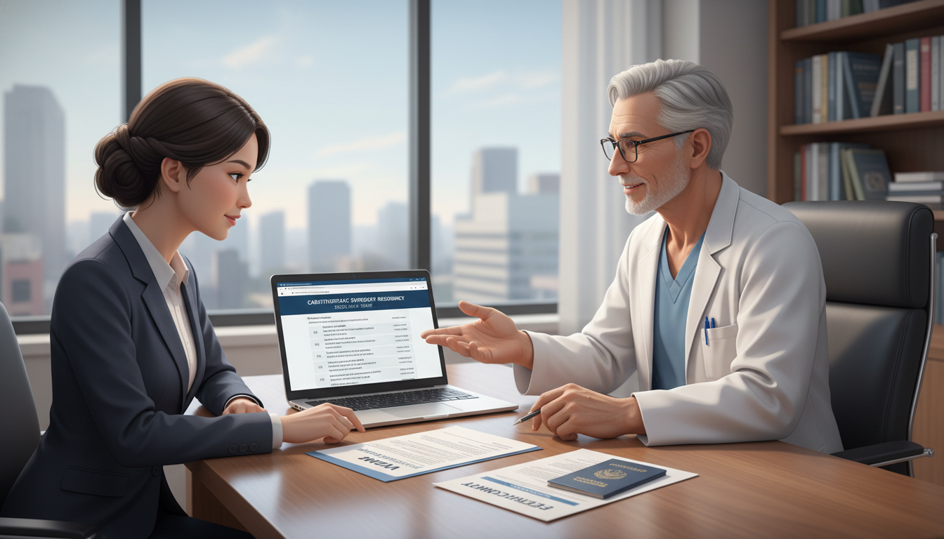 Non-US IMG discussing cardiothoracic surgery training and visas with mentor Non-US IMG discussing cardiothoracic surgery training and visas with mentor - non-US citizen IMG for Pre-Match Communication